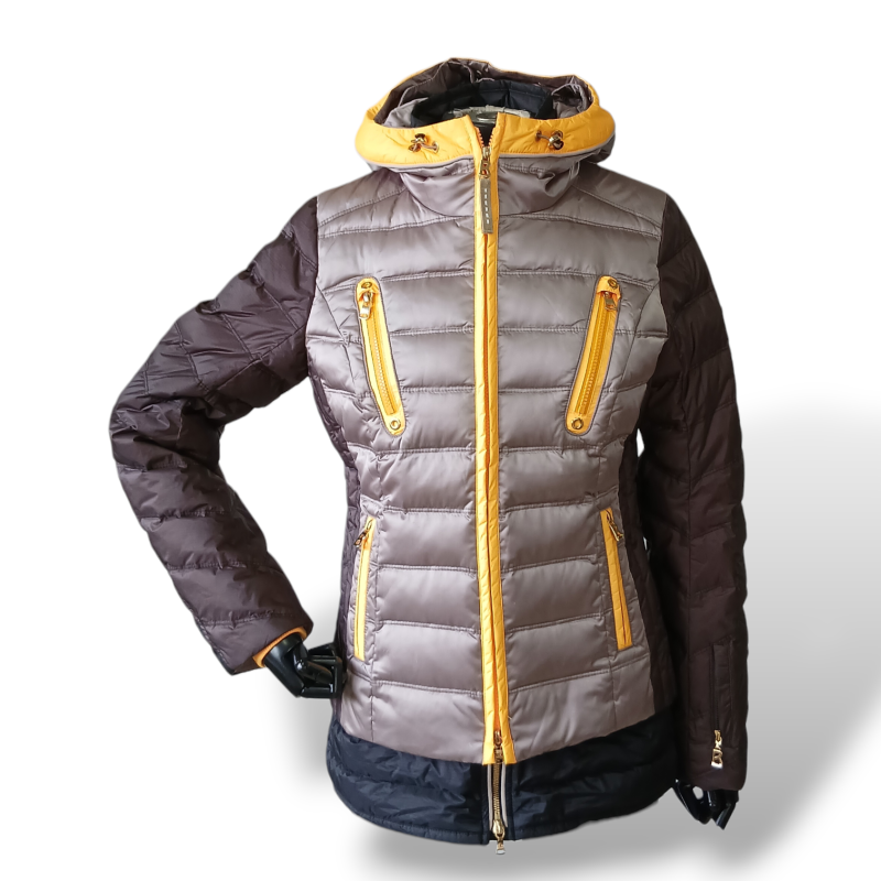 Casaco Bogner Marrom, Cinza e Amarelo-PP