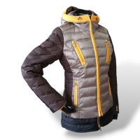 Casaco Bogner Marrom, Cinza e Amarelo-PP