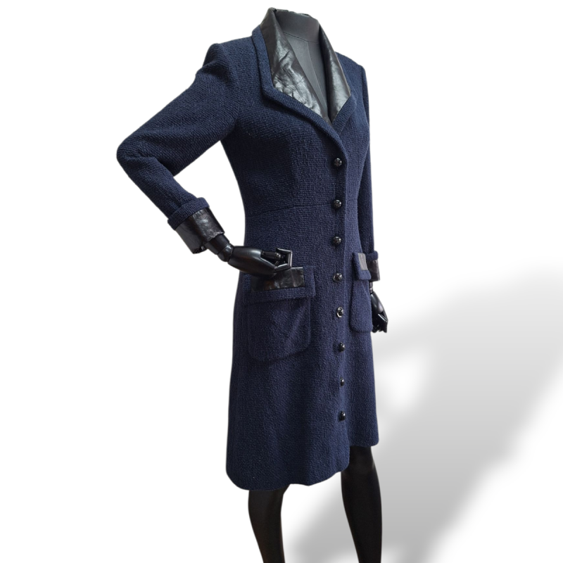 Sobretudo Chanel Azul Marinho-38