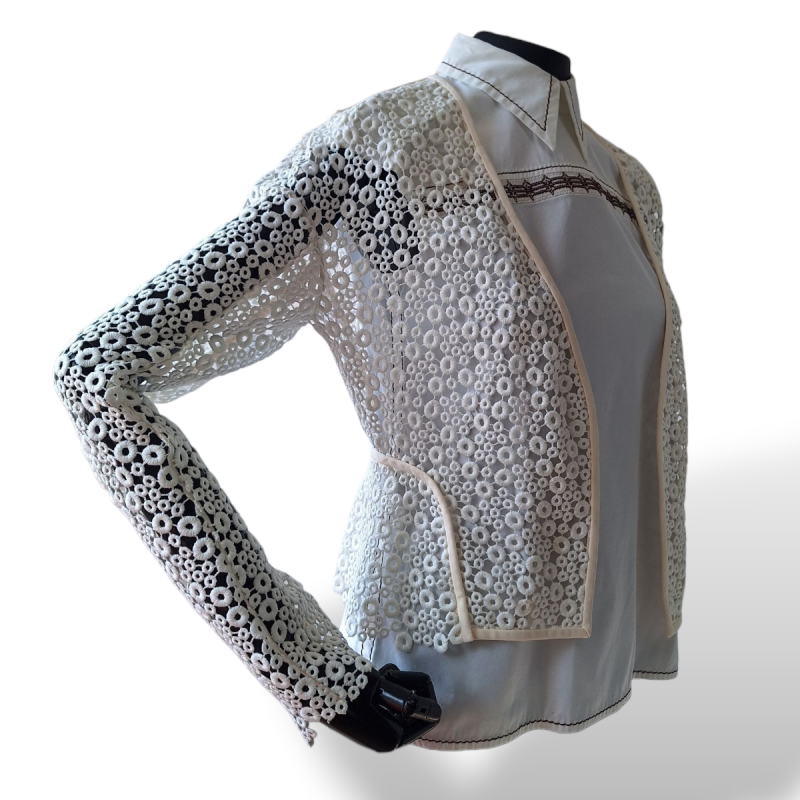 Casaquinho Chloé de Renda Off White-36