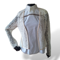 Casaquinho Chloé de Renda Off White-36