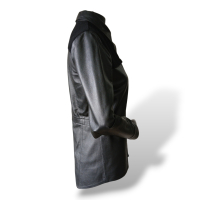Camisa Cris Barros Couro Preto - 36 Camisa Cris Barros Couro Preto - 36