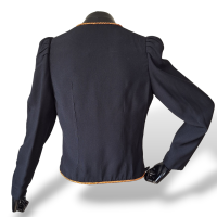 Casaco Cris Barros Crepe Bordado Preto-36