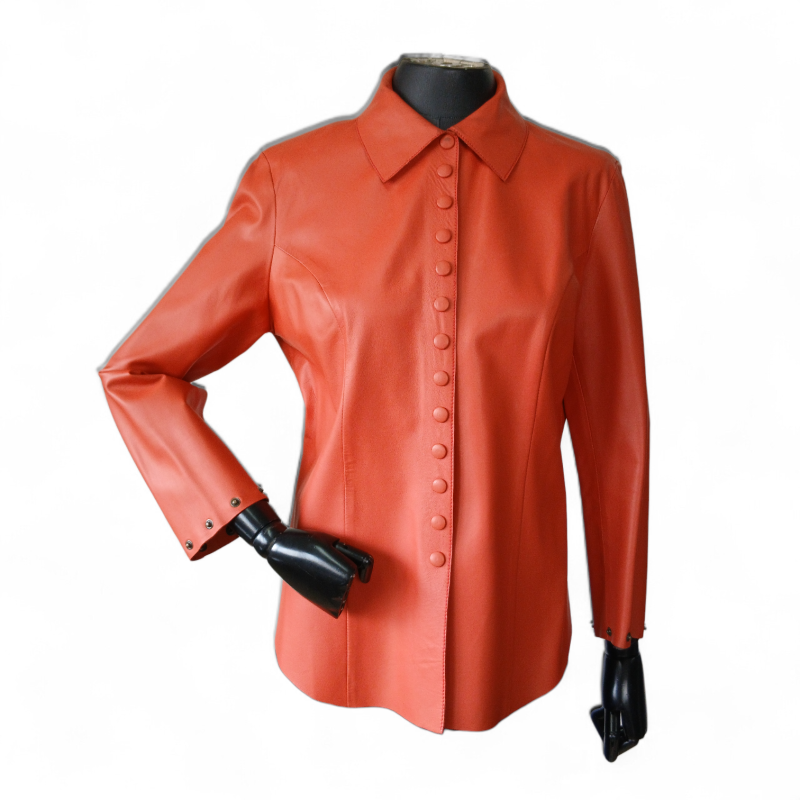 Camisa Cruise de Couro Coral - 40 