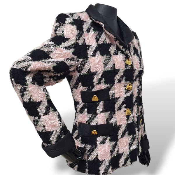 Casaqueto Escada Rosa e Preto-36