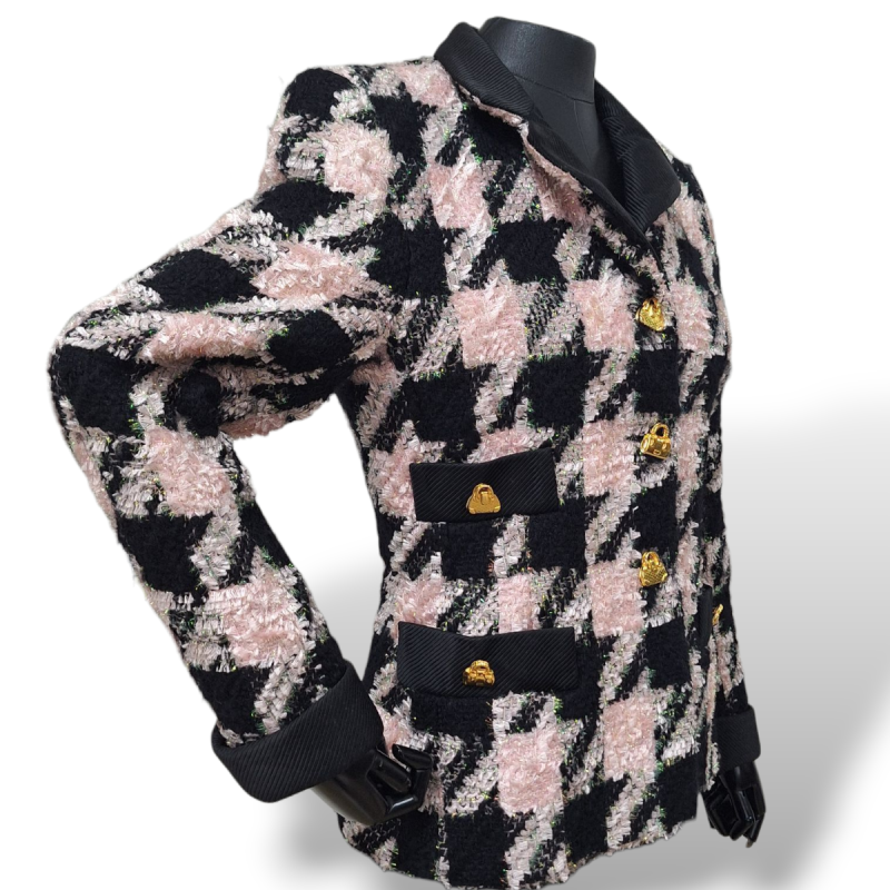 Casaqueto Escada Rosa e Preto-36