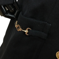 Sobretudo Gucci Preto Longo em Lã-46