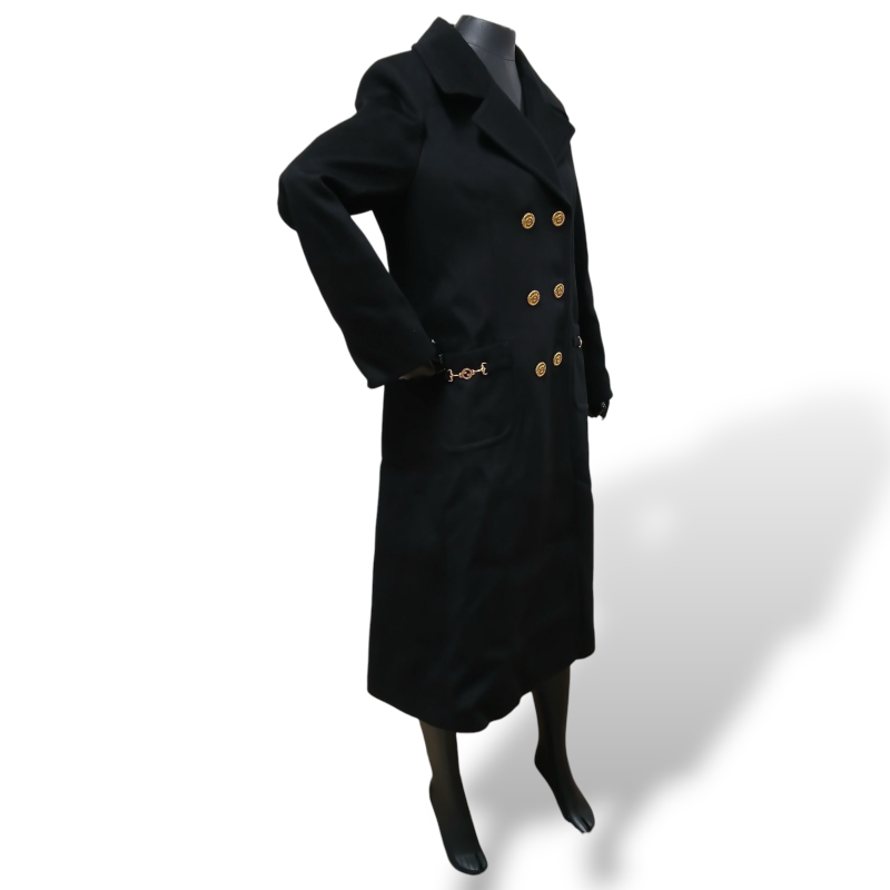 Sobretudo Gucci Preto Longo em Lã-46