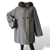 Casaco Daphné Cinza com Pelo - M