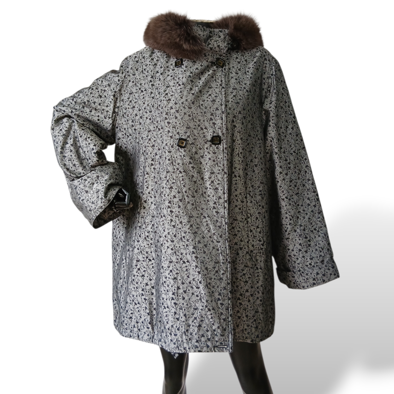 Casaco Daphné Cinza com Pelo - M