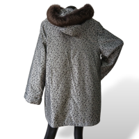 Casaco Daphné Cinza com Pelo - M