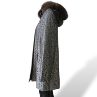 Casaco Daphné Cinza com Pelo - M