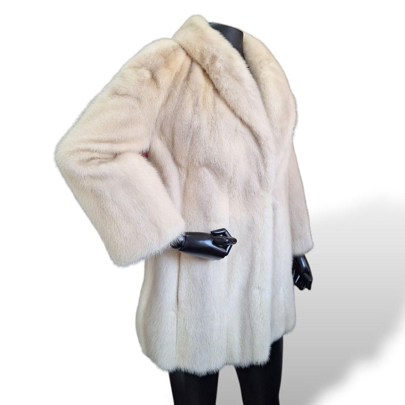 Casaco de Pele Off White