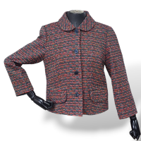 Casaqueto Marc By Marc Jacobs Tweed Cinza com Vermelho-M