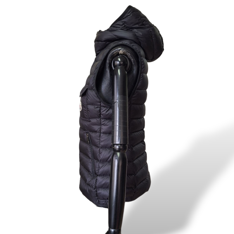 Colete Moncler Preto com Capuz - M