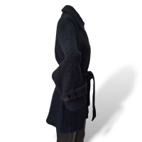 Casaco NK Store Bouclet Preto com Cinto - P