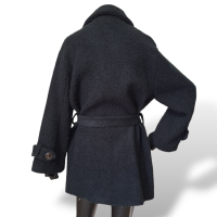 Casaco NK Store Bouclet Preto com Cinto - P