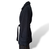 Casaco NK Store Bouclet Preto com Cinto - P