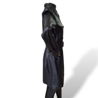 Trench Coat NK Store em Couro Preto - 40