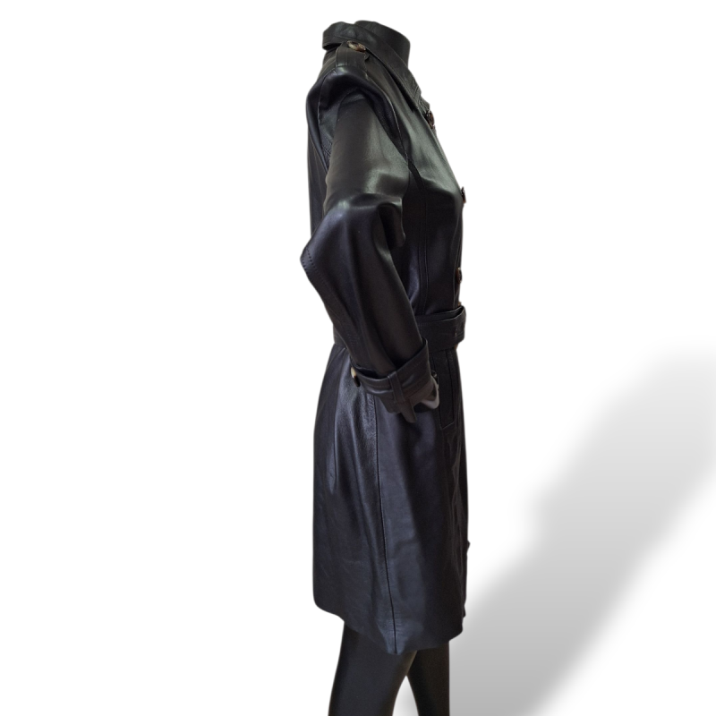Trench Coat NK Store em Couro Preto - 40 Trench Coat NK Store em Couro Preto - 40