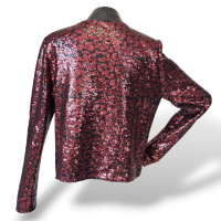 Casaqueto Talie NK Paetê Vermelho Com Preto-44 Casaqueto Talie NK Paetê Vermelho Com Preto-44