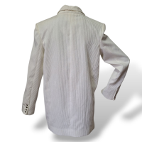 Blazer Paula Raia Veludo Cotelê Off White - 38