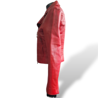 Jaqueta Valentino em Couro Vermelho - 40