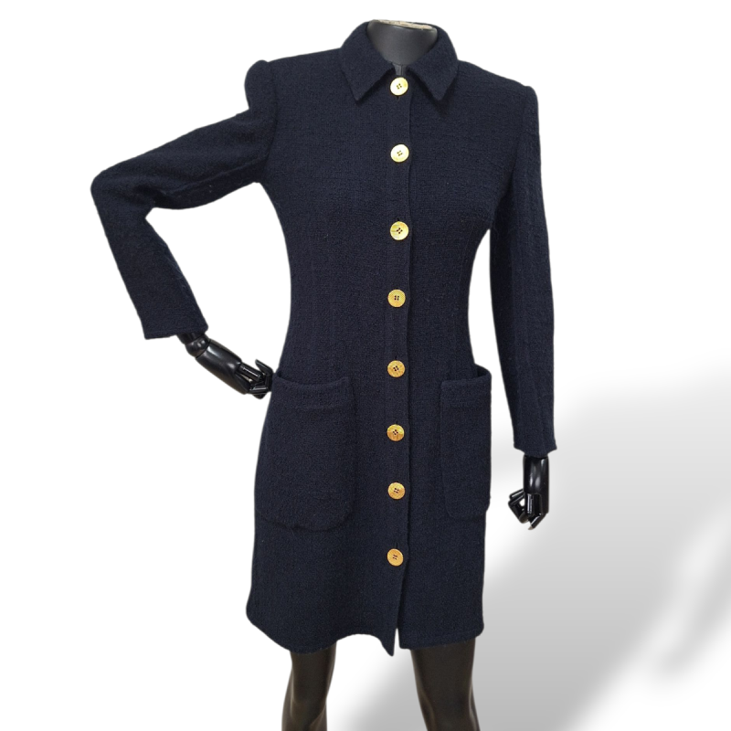 Casaco Valentino Bouclet Azul Marinho-36