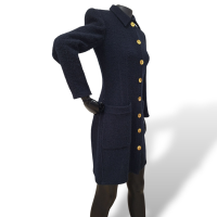 Casaco Valentino Bouclet Azul Marinho-36