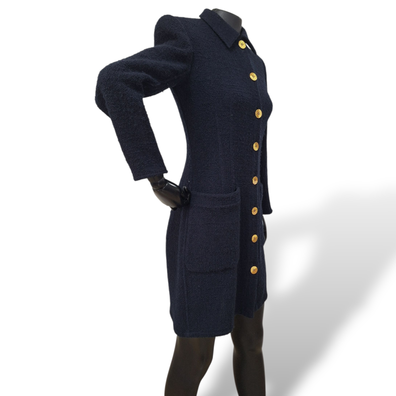 Casaco Valentino Bouclet Azul Marinho-36