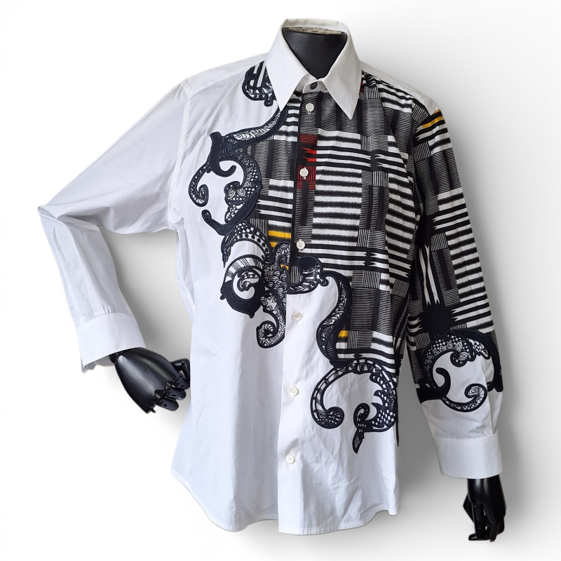 Camisa Versace Branca com Estampa-38