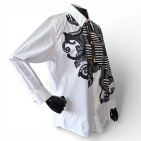 Camisa Versace Branca com Estampa-38