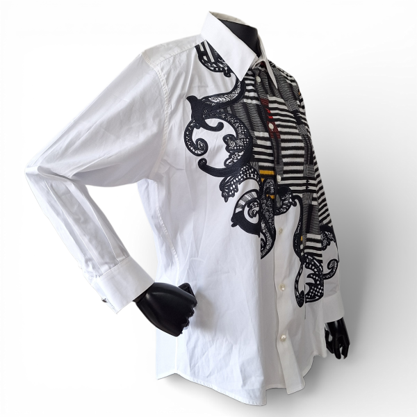 Camisa Versace Branca com Estampa-38