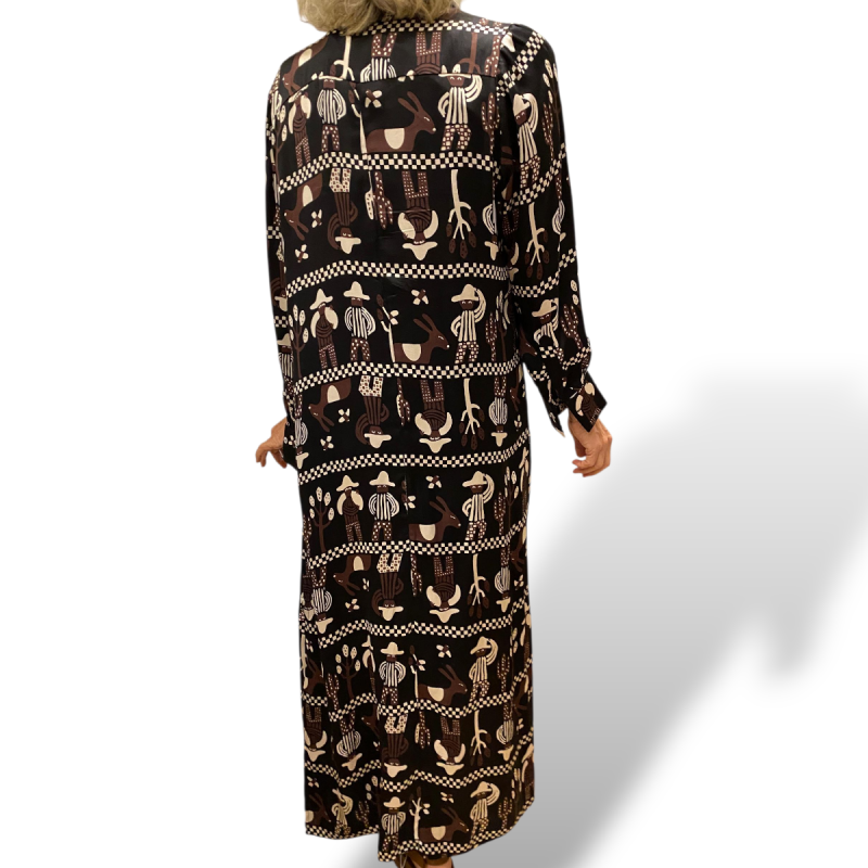 Chemise de Seda Betina de Luca com Wai Wai Estampa Cangaceiro - P