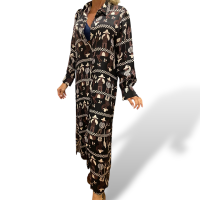 Chemise de Seda Betina de Luca com Wai Wai Estampa Cangaceiro - P