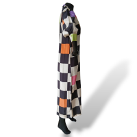 Chemise Adriana Degreas Estampado de Seda Quadriculada-P