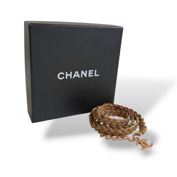 Cinto Chanel Vintage Ouro Velho
