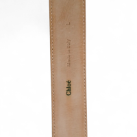 Cinto Chloé Bege Fivela Dourada