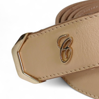 Cinto Chloé Bege Fivela Dourada