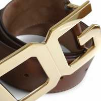 Cinto Dolce Gabbana Marrom Fivela Dourada