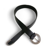 Cinto Givenchy Preto Fivela Prata/Dourada