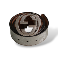 Cinto Gucci GG Monograma Metalizado 