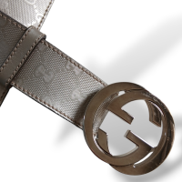 Cinto Gucci GG Monograma Metalizado 