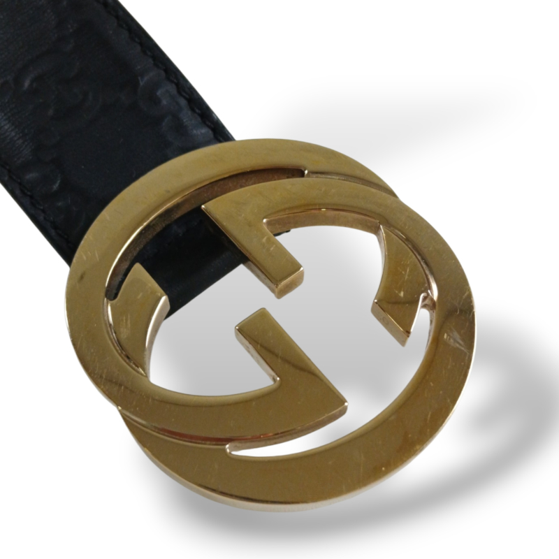 Cinto Gucci GG Preto 