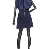 Vestido Vitor Zerbinato Cetim Azul tam 38BR