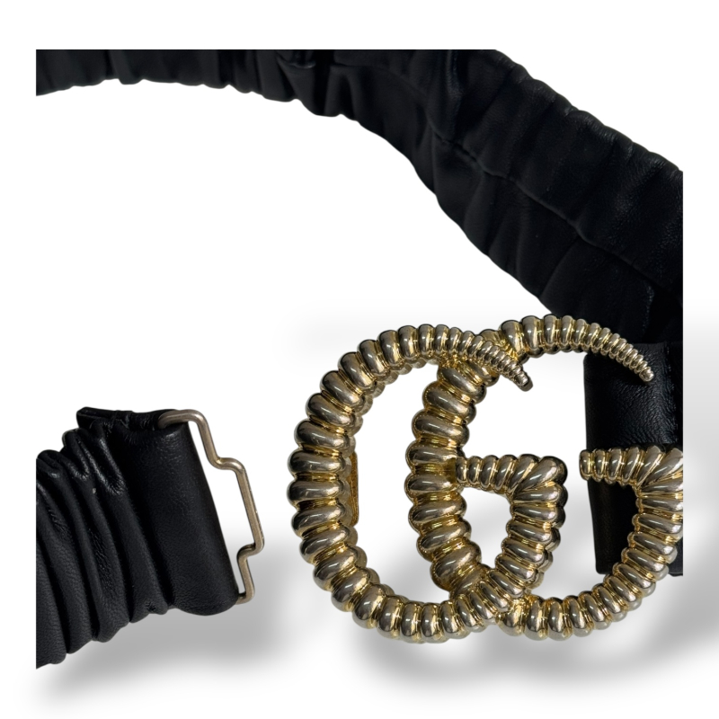 Cinto Gucci GG Elástico Preto com dust bag Cinto Gucci GG Elástico Preto com dust bag