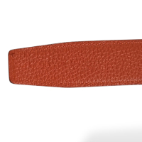 Cinto Hermès H Reversível Preto e Laranja Cinto Hermès H Reversível Preto e Laranja