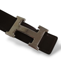 Cinto Hermès H Reversível Preto e Marrom Cinto Hermès H Reversível Preto e Marrom