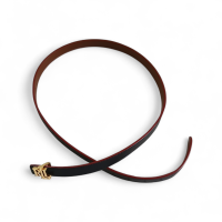 Cinto Polo Ralph Lauren Dupla Face Preto x Caramelo Fivela Dourada