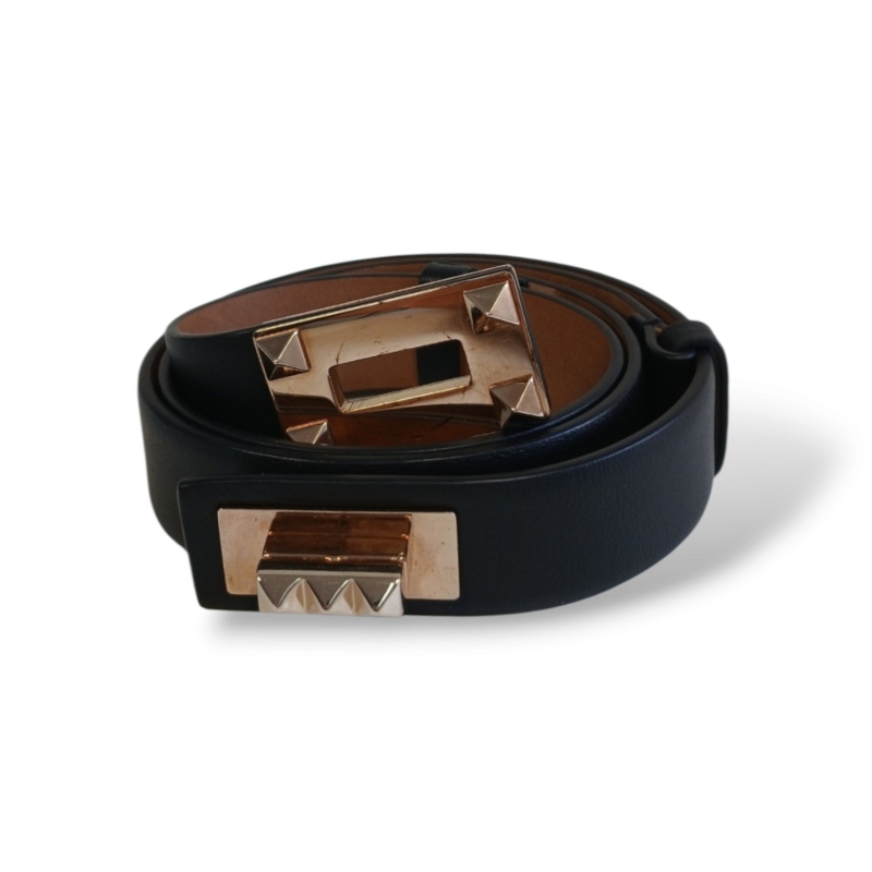 Cinto Valentino Rockstud Couro Preto 